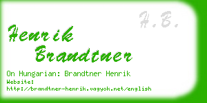 henrik brandtner business card